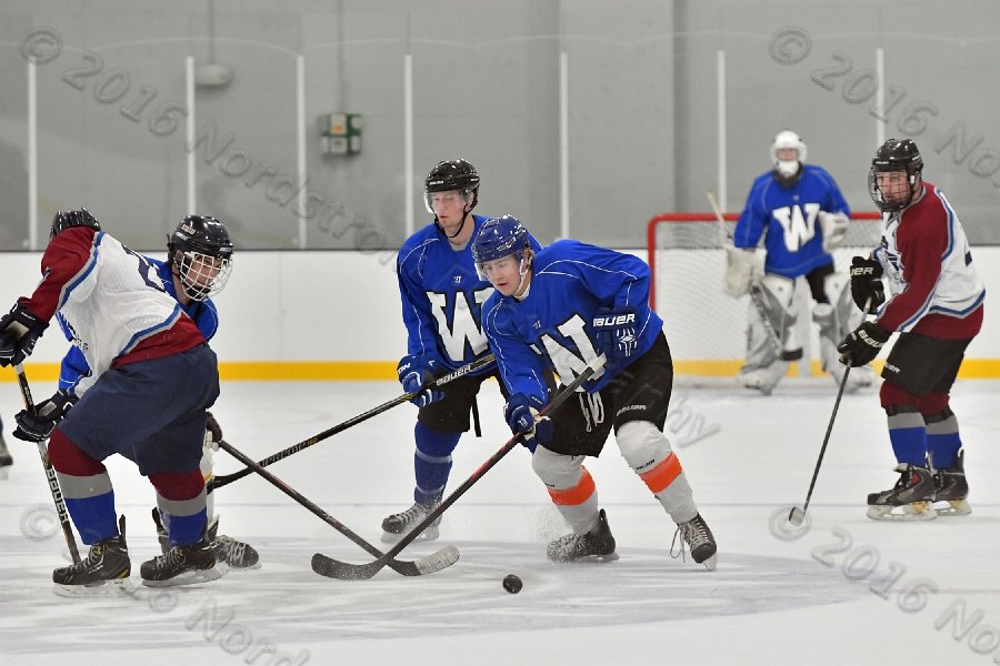 Wheaton College Men\'s Ice Hockey vs Middlesex Community College. - Photo By: KEITH NORDSTROM